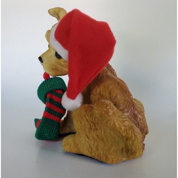 House of Llyod Christmas Around the World Puppy Dog Stocking & Santa Hat Vtg 90s - Picture 5 of 8